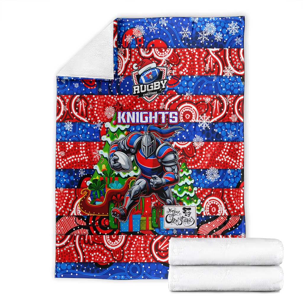 Knights Rugby Merry Christmas Blanket Indigenous Australian Art