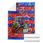 Knights Rugby Merry Christmas Blanket Indigenous Australian Art