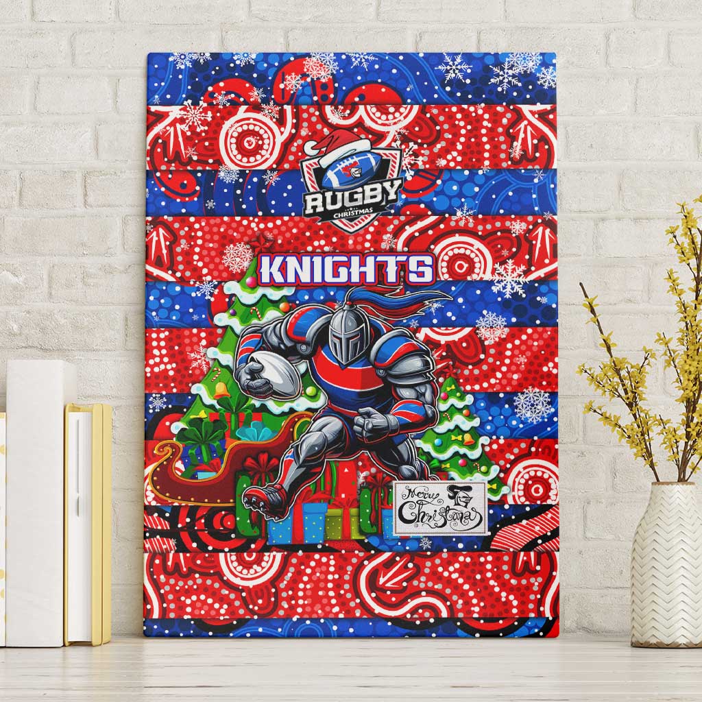 Knights Rugby Merry Christmas Canvas Wall Art Indigenous Australian Art