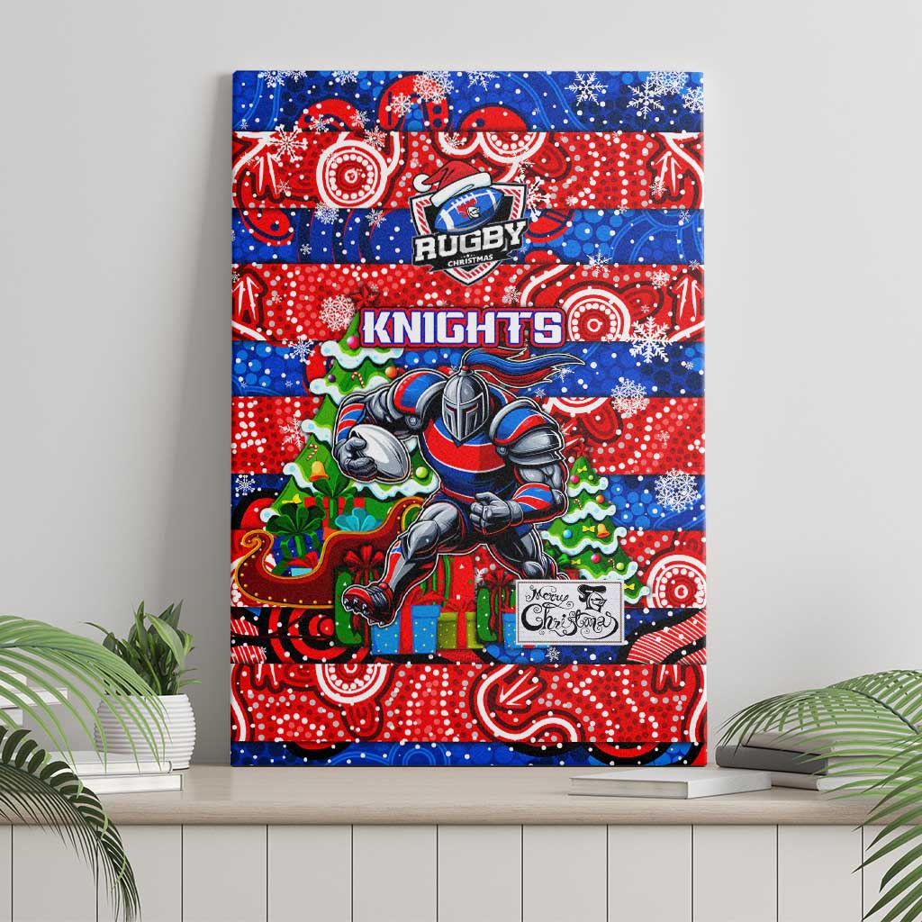 Knights Rugby Merry Christmas Canvas Wall Art Indigenous Australian Art