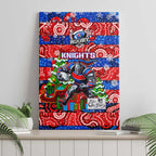 Knights Rugby Merry Christmas Canvas Wall Art Indigenous Australian Art