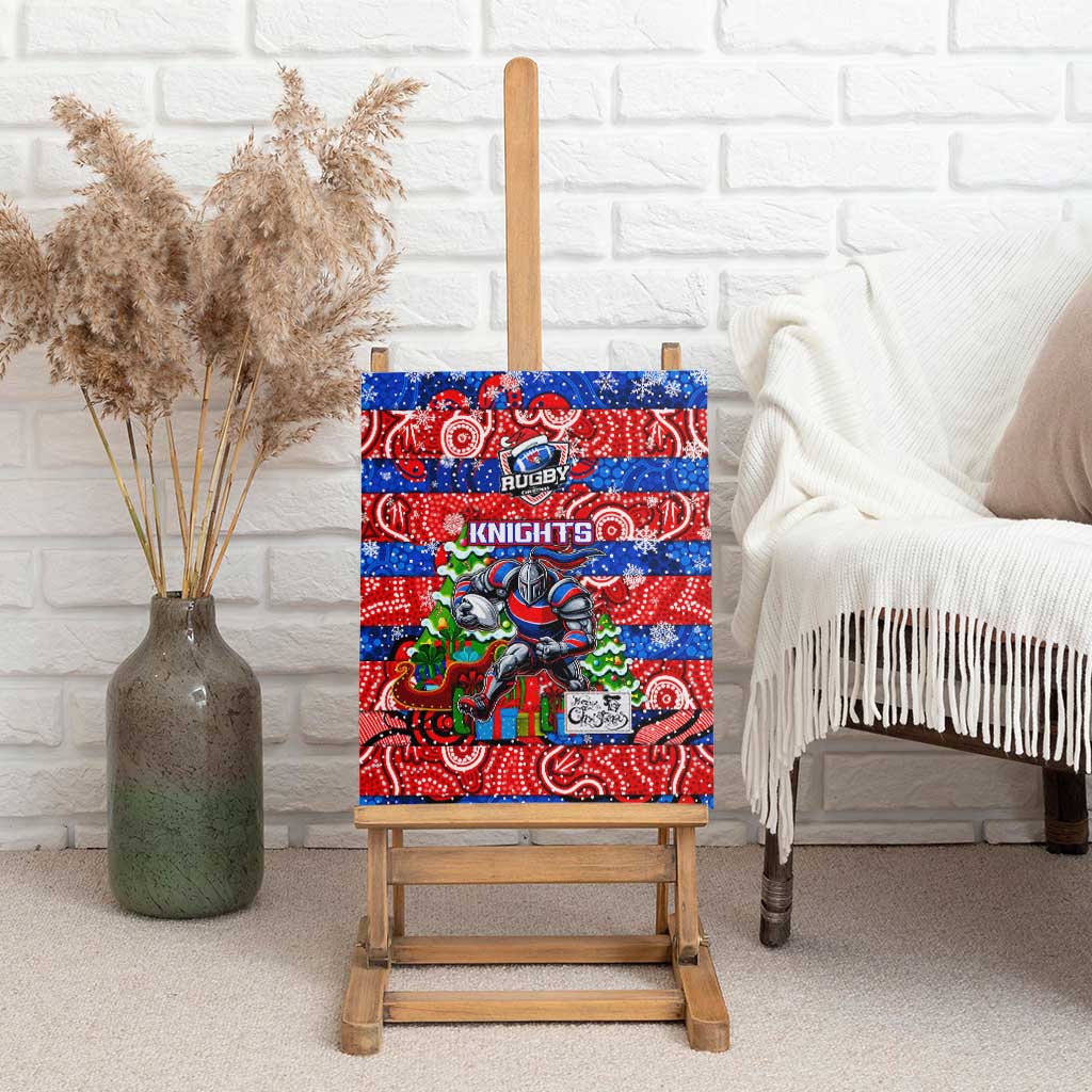 Knights Rugby Merry Christmas Canvas Wall Art Indigenous Australian Art