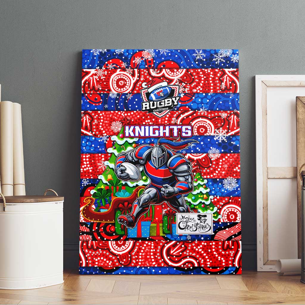 Knights Rugby Merry Christmas Canvas Wall Art Indigenous Australian Art
