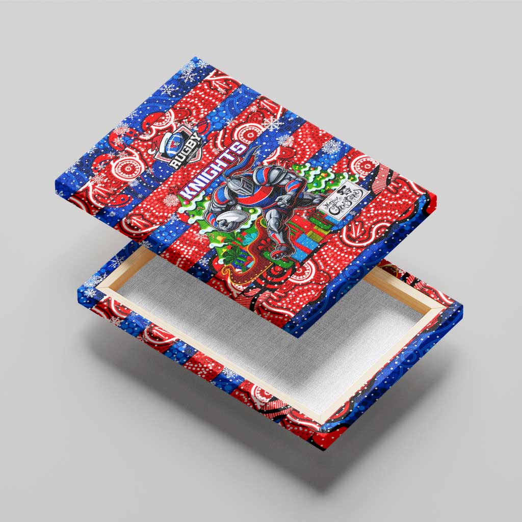 Knights Rugby Merry Christmas Canvas Wall Art Indigenous Australian Art