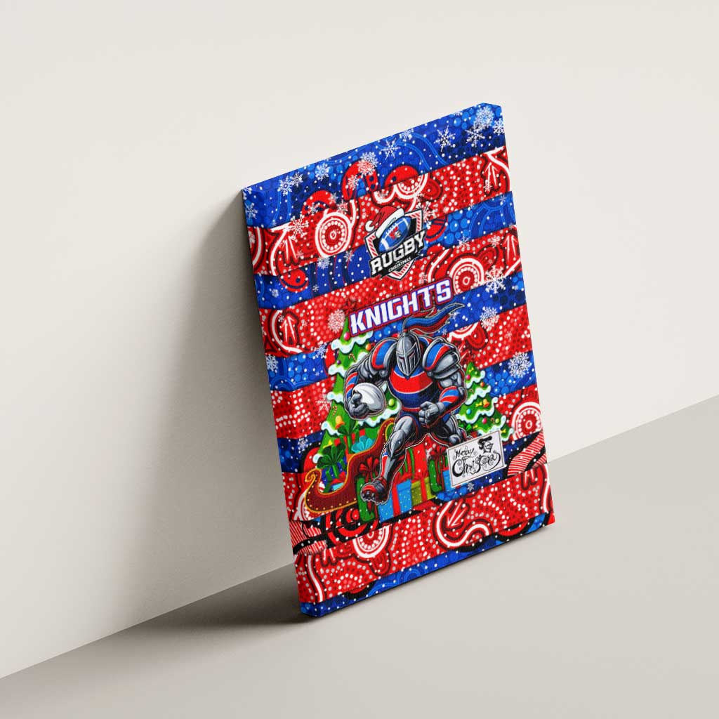 Knights Rugby Merry Christmas Canvas Wall Art Indigenous Australian Art