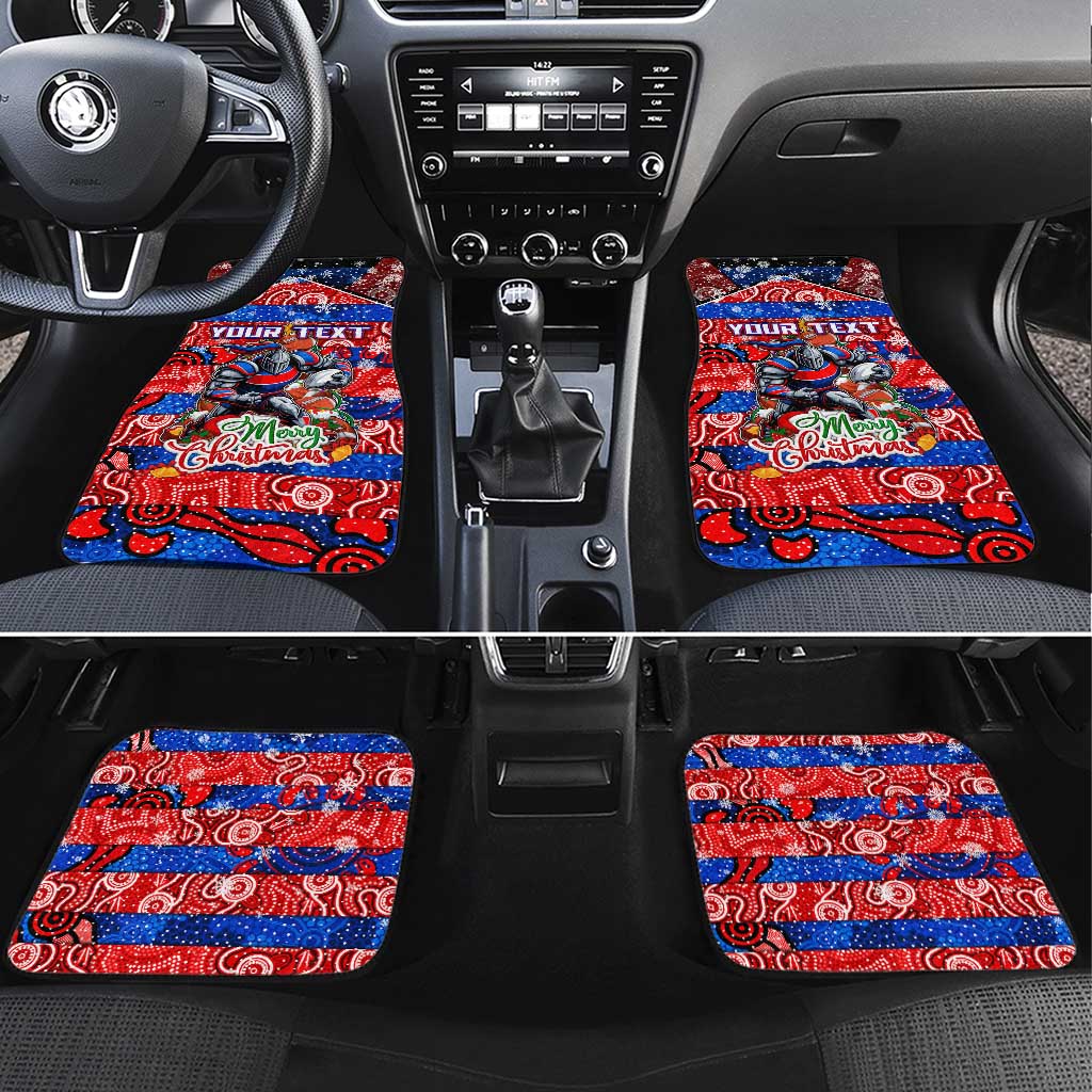 Knights Rugby Merry Christmas Car Mats Indigenous Australian Art