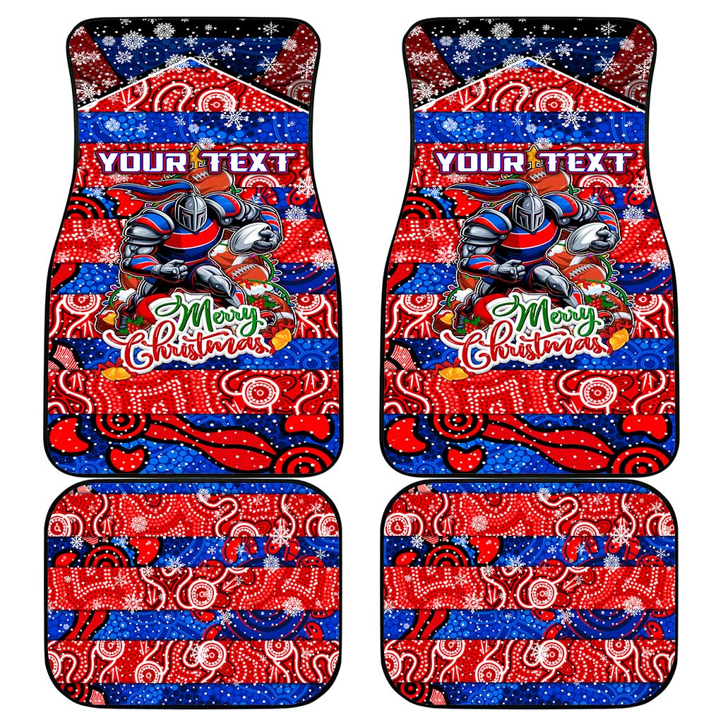 Knights Rugby Merry Christmas Car Mats Indigenous Australian Art