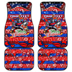 Knights Rugby Merry Christmas Car Mats Indigenous Australian Art