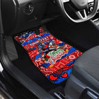 Knights Rugby Merry Christmas Car Mats Indigenous Australian Art