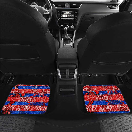 Knights Rugby Merry Christmas Car Mats Indigenous Australian Art