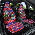Knights Rugby Merry Christmas Car Seat Cover Indigenous Australian Art