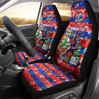 Knights Rugby Merry Christmas Car Seat Cover Indigenous Australian Art