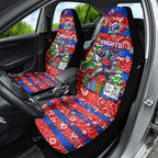 Knights Rugby Merry Christmas Car Seat Cover Indigenous Australian Art