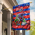 Knights Rugby Merry Christmas Garden Flag Indigenous Australian Art