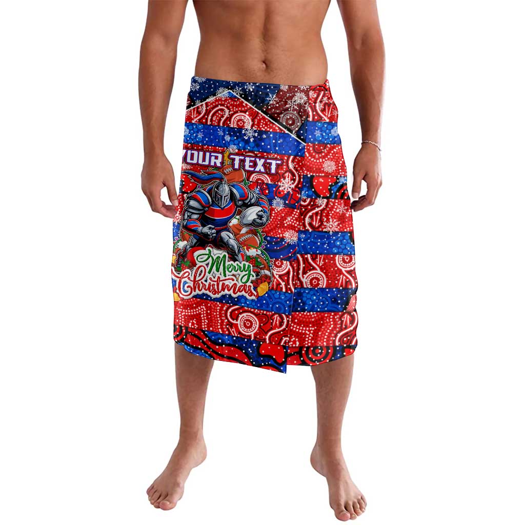 Custom Knights Rugby Merry Christmas Lavalava Indigenous Australian Art