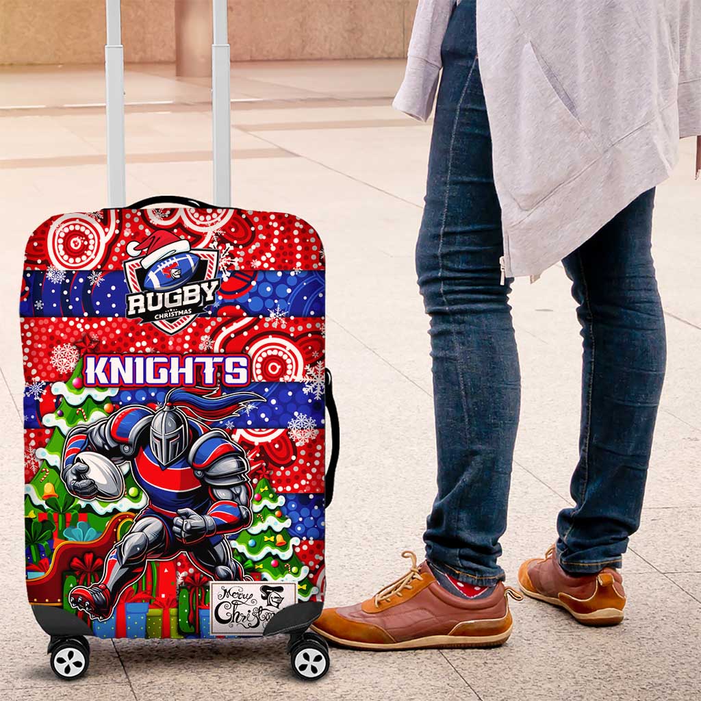 Knights Rugby Merry Christmas Luggage Cover Indigenous Australian Art