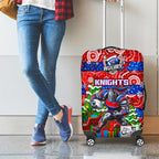Knights Rugby Merry Christmas Luggage Cover Indigenous Australian Art