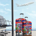 Knights Rugby Merry Christmas Luggage Cover Indigenous Australian Art