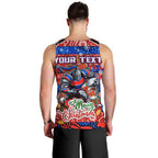 Custom Knights Rugby Merry Christmas Men Tank Top Indigenous Australian Art