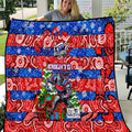 Knights Rugby Merry Christmas Quilt Indigenous Australian Art