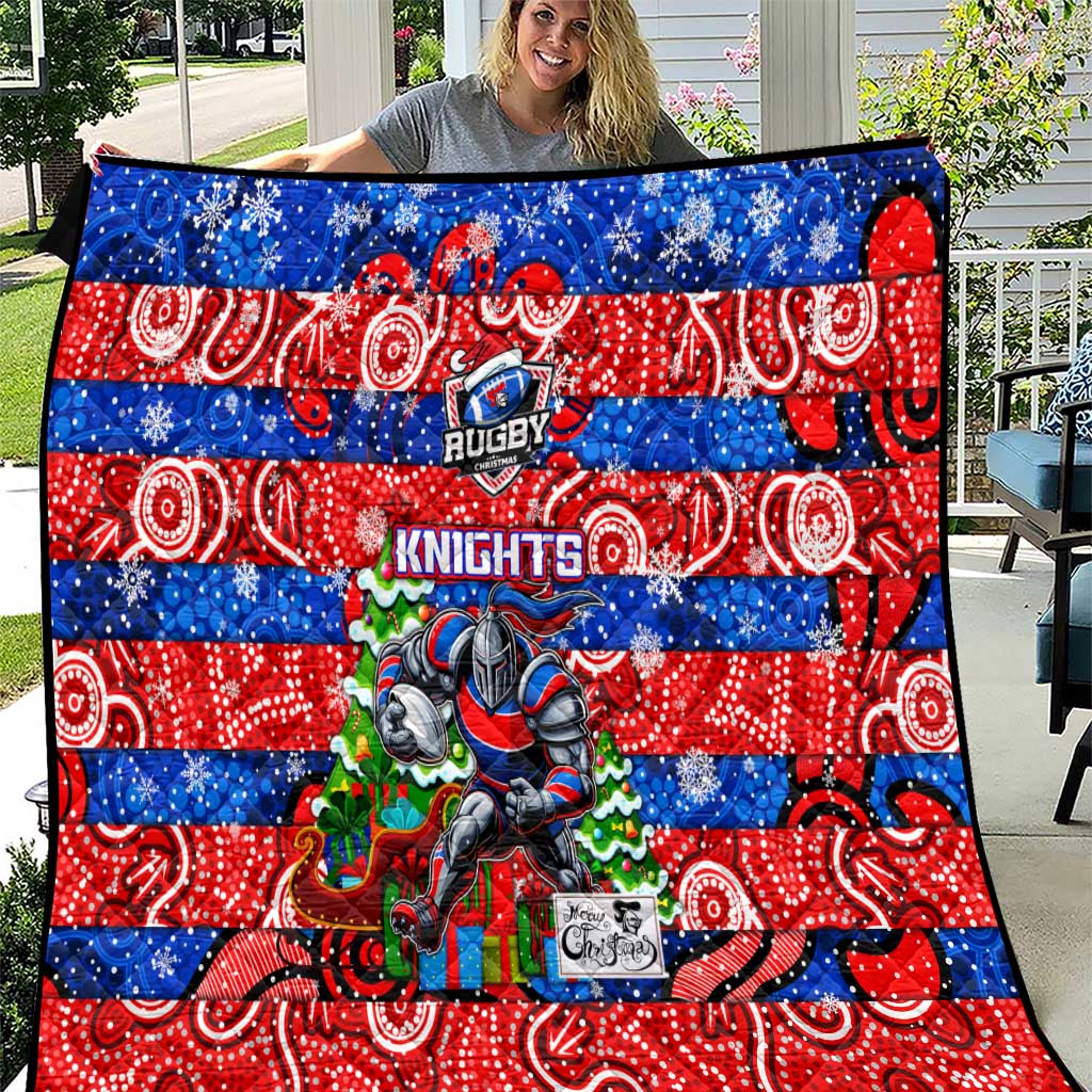 Knights Rugby Merry Christmas Quilt Indigenous Australian Art