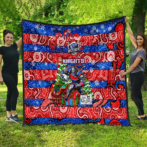 Knights Rugby Merry Christmas Quilt Indigenous Australian Art