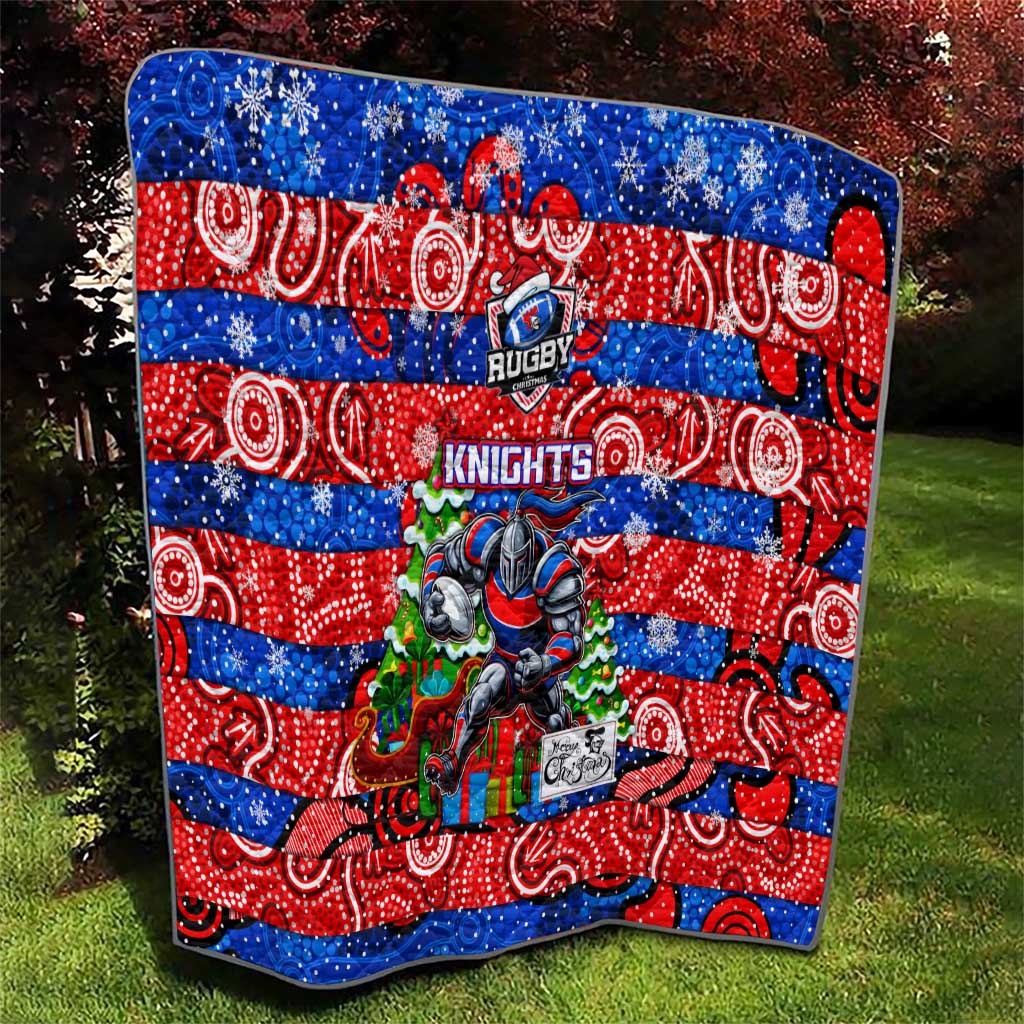 Knights Rugby Merry Christmas Quilt Indigenous Australian Art
