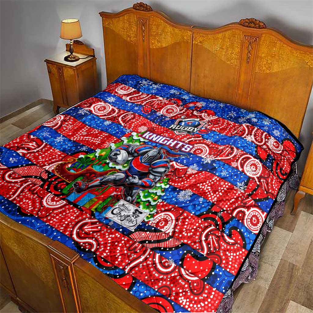 Knights Rugby Merry Christmas Quilt Indigenous Australian Art