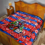Knights Rugby Merry Christmas Quilt Indigenous Australian Art
