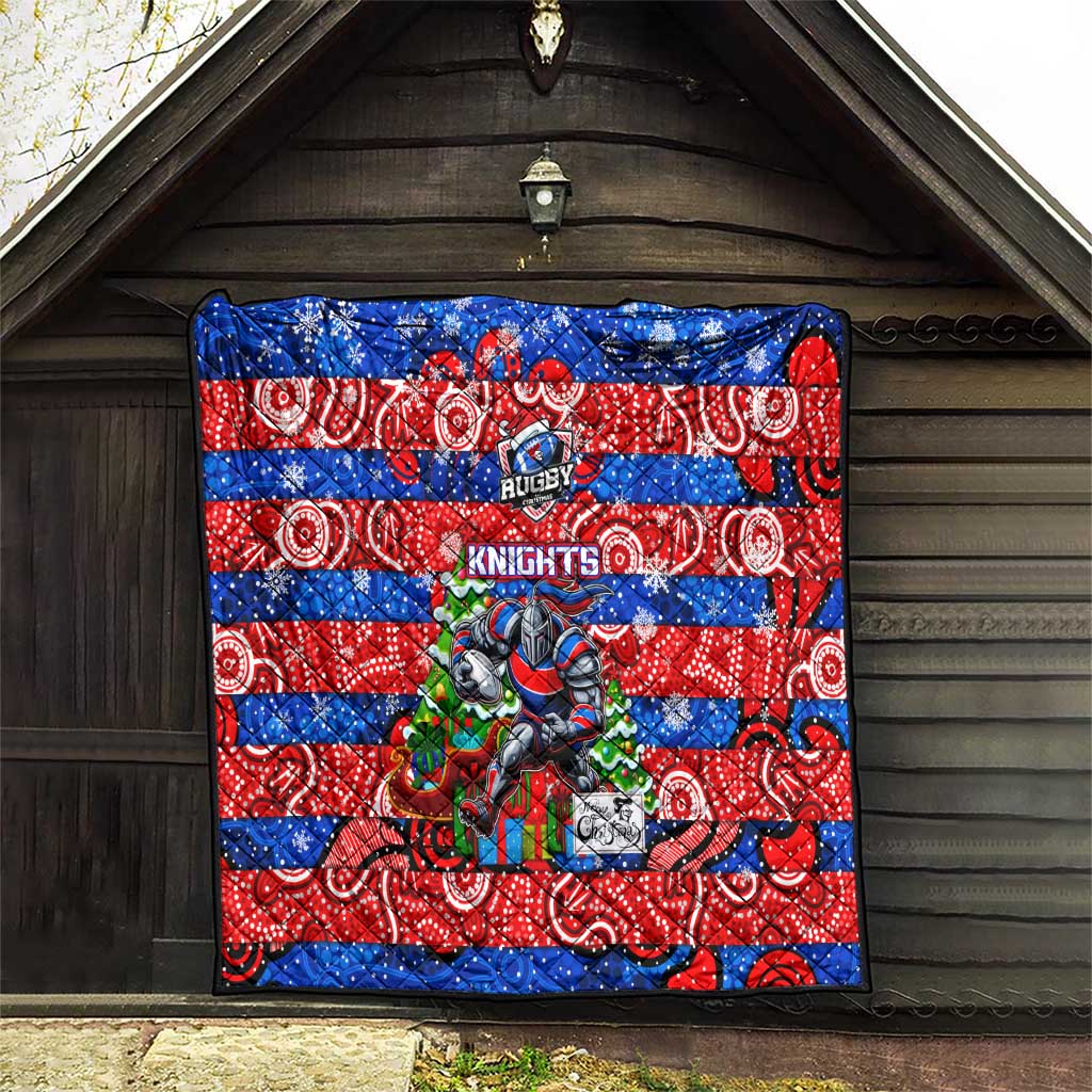 Knights Rugby Merry Christmas Quilt Indigenous Australian Art