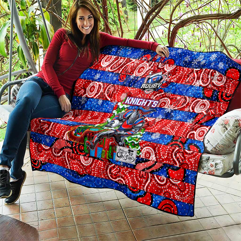 Knights Rugby Merry Christmas Quilt Indigenous Australian Art