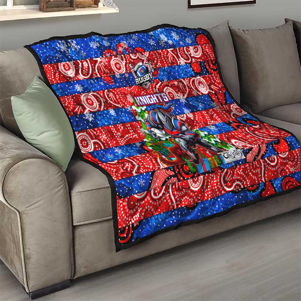 Knights Rugby Merry Christmas Quilt Indigenous Australian Art