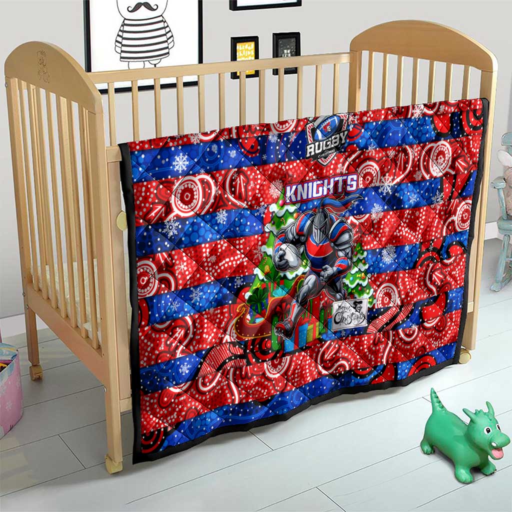 Knights Rugby Merry Christmas Quilt Indigenous Australian Art