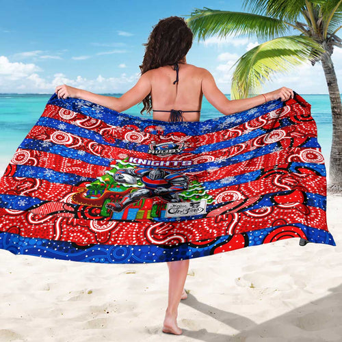 Knights Rugby Merry Christmas Sarong Indigenous Australian Art