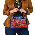 Knights Rugby Merry Christmas Shoulder Handbag Indigenous Australian Art