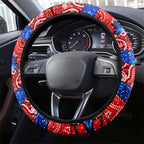 Knights Rugby Merry Christmas Steering Wheel Cover Indigenous Australian Art