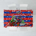 Knights Rugby Merry Christmas Tablecloth Indigenous Australian Art
