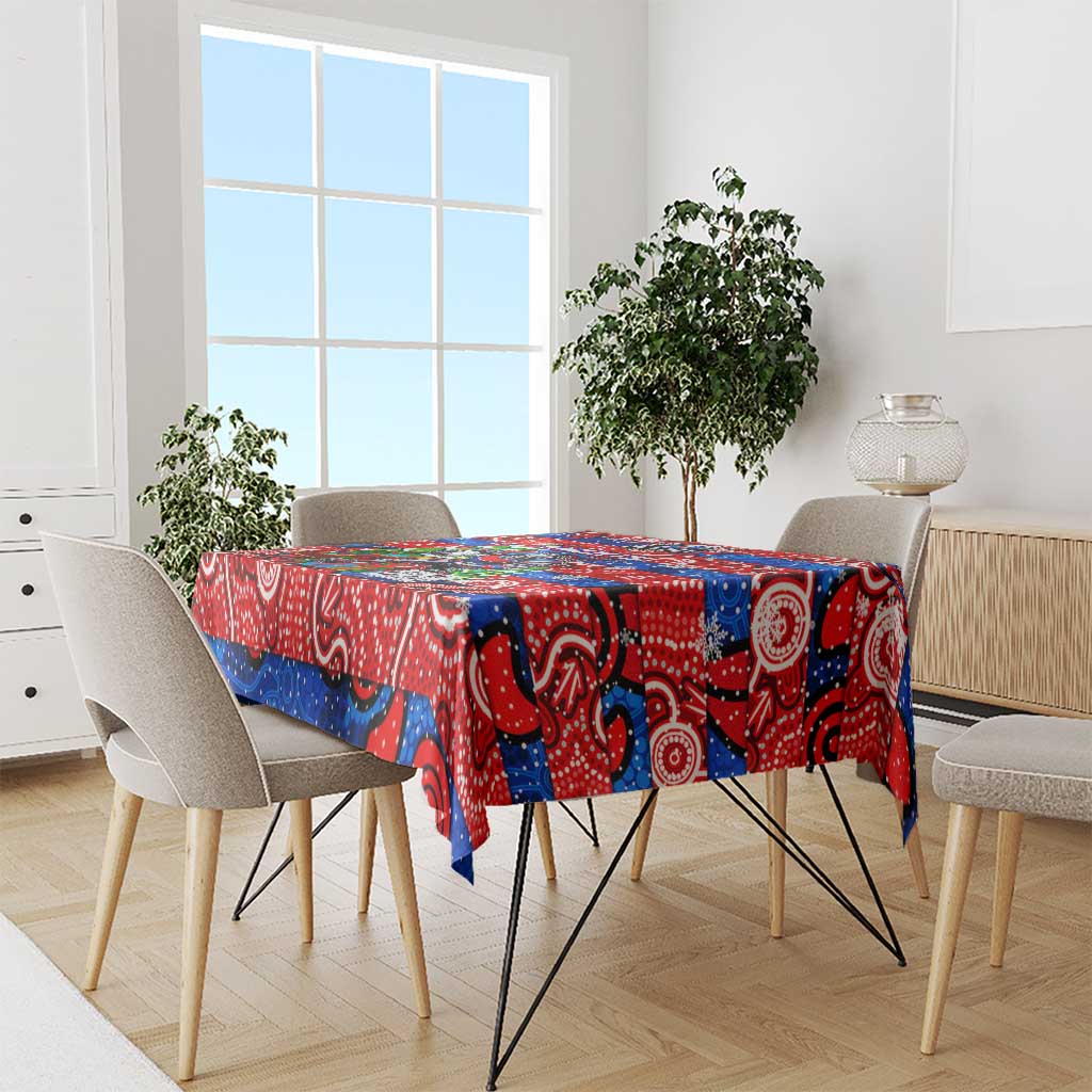 Knights Rugby Merry Christmas Tablecloth Indigenous Australian Art