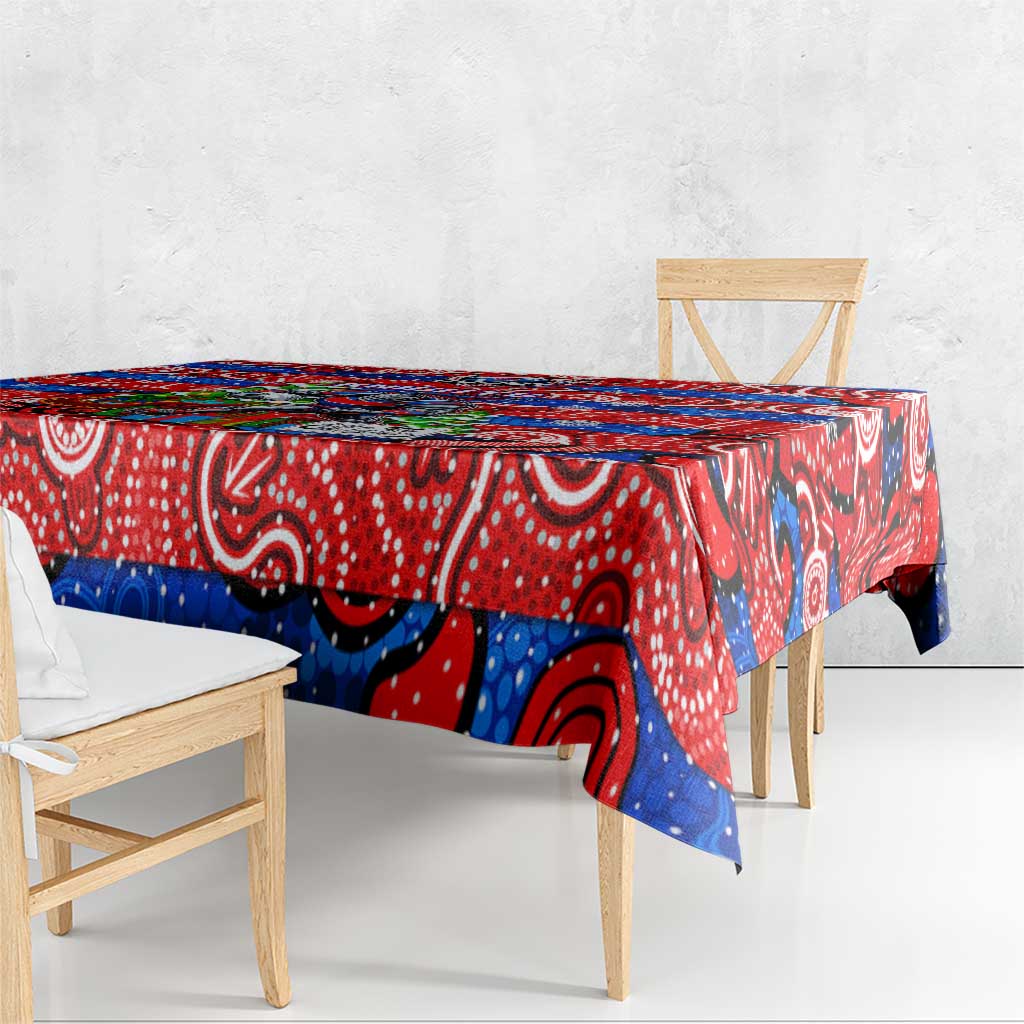 Knights Rugby Merry Christmas Tablecloth Indigenous Australian Art