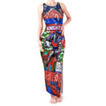 Custom Knights Rugby Merry Christmas Tank Maxi Dress Indigenous Australian Art