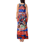 Custom Knights Rugby Merry Christmas Tank Maxi Dress Indigenous Australian Art