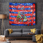 Knights Rugby Merry Christmas Tapestry Indigenous Australian Art