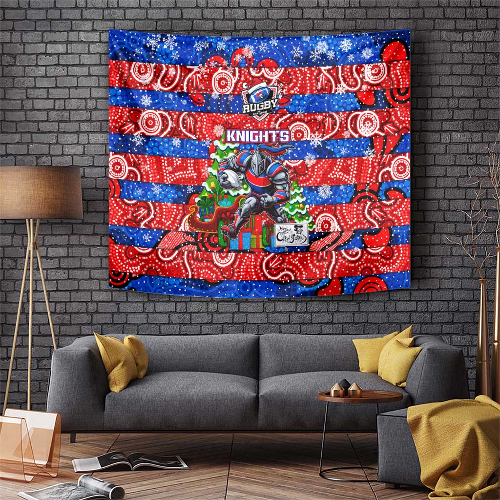 Knights Rugby Merry Christmas Tapestry Indigenous Australian Art