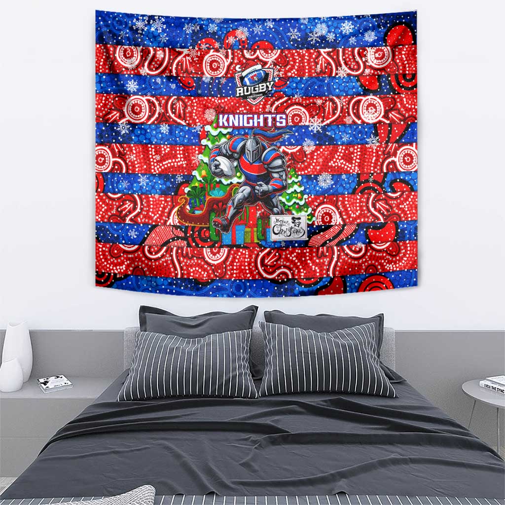 Knights Rugby Merry Christmas Tapestry Indigenous Australian Art