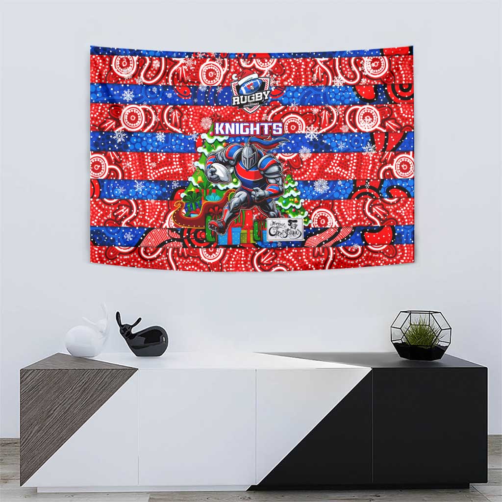 Knights Rugby Merry Christmas Tapestry Indigenous Australian Art