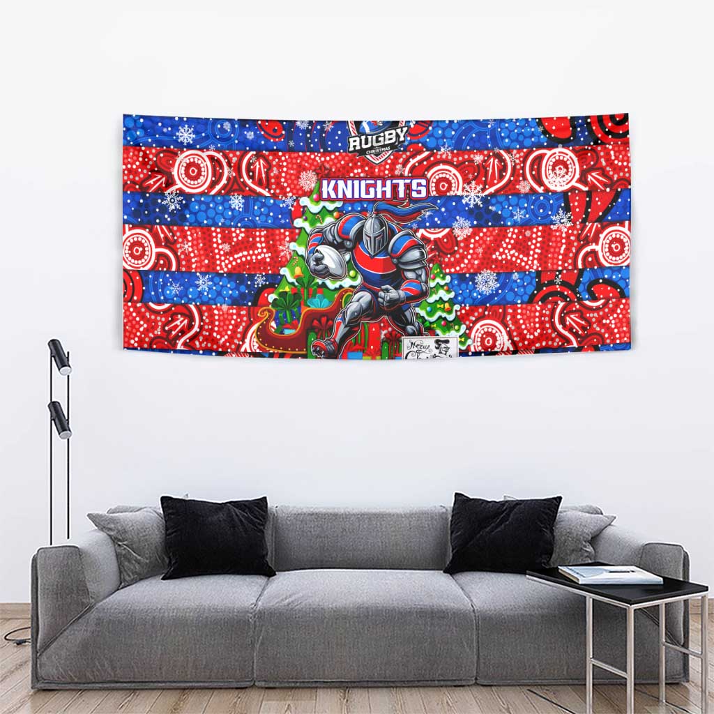 Knights Rugby Merry Christmas Tapestry Indigenous Australian Art