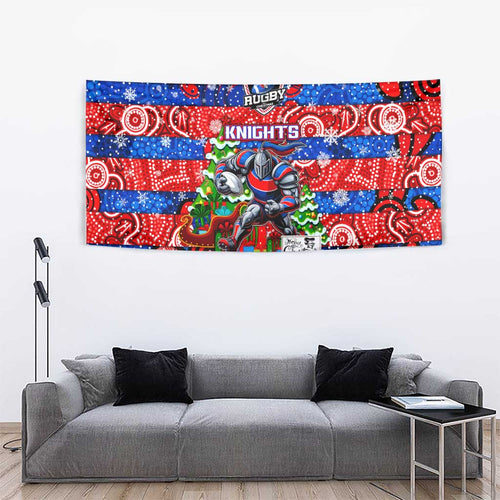 Knights Rugby Merry Christmas Tapestry Indigenous Australian Art
