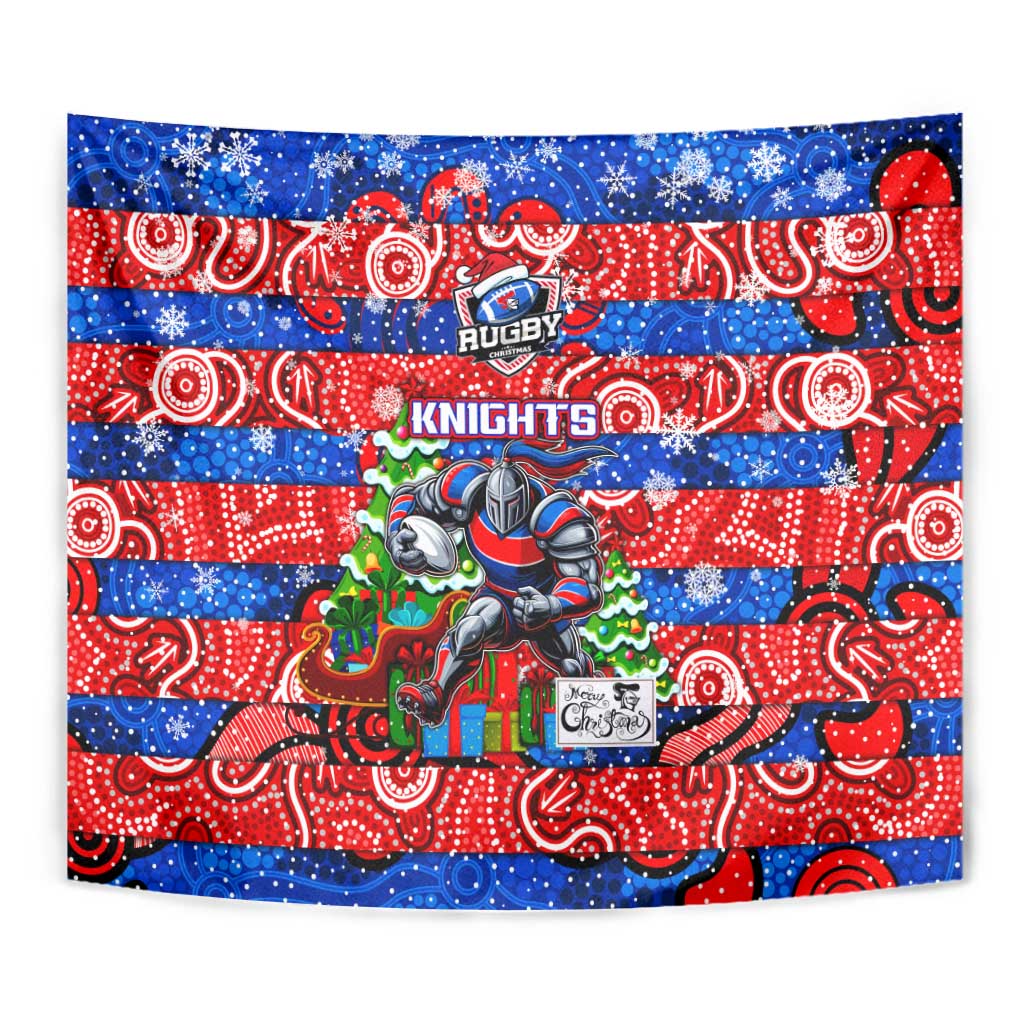 Knights Rugby Merry Christmas Tapestry Indigenous Australian Art