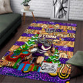 Storm Rugby Merry Christmas Area Rug Indigenous Australian Art