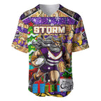 Custom Storm Rugby Merry Christmas Baseball Jersey Indigenous Australian Art